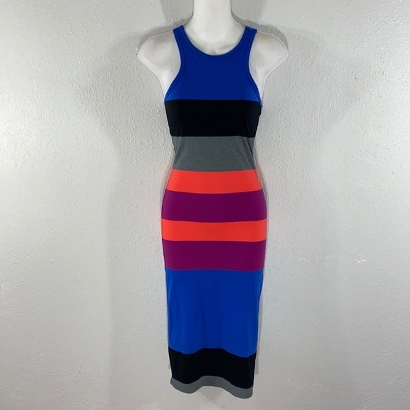 NWT Express multi stripe racerback tank dress - Picture 5 of 11